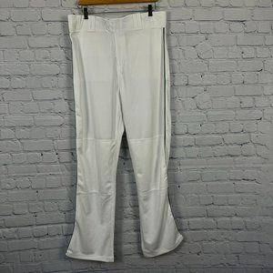 Rawlings Men's 10H Pro‎ Flare Piped Baseball Pants, Adult Large, White/Green